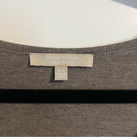 Joan Vass Women's V-Neck Asymmetrical Top - Picture 9 of 12